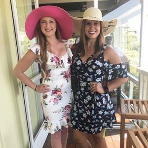 Blue Floral Wrap Dress